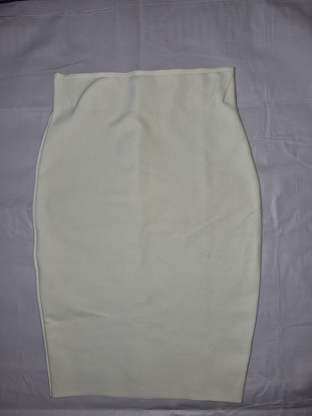 Shinestar Cream Pencil Skirt - Sleek Bodycon